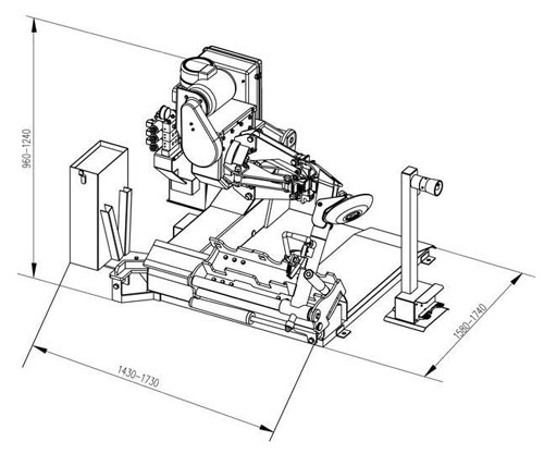 352dims velomount 352 Tyre Changer