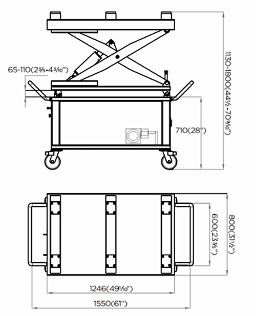 BL1000Dims BL1000 Battery Lift For Sale