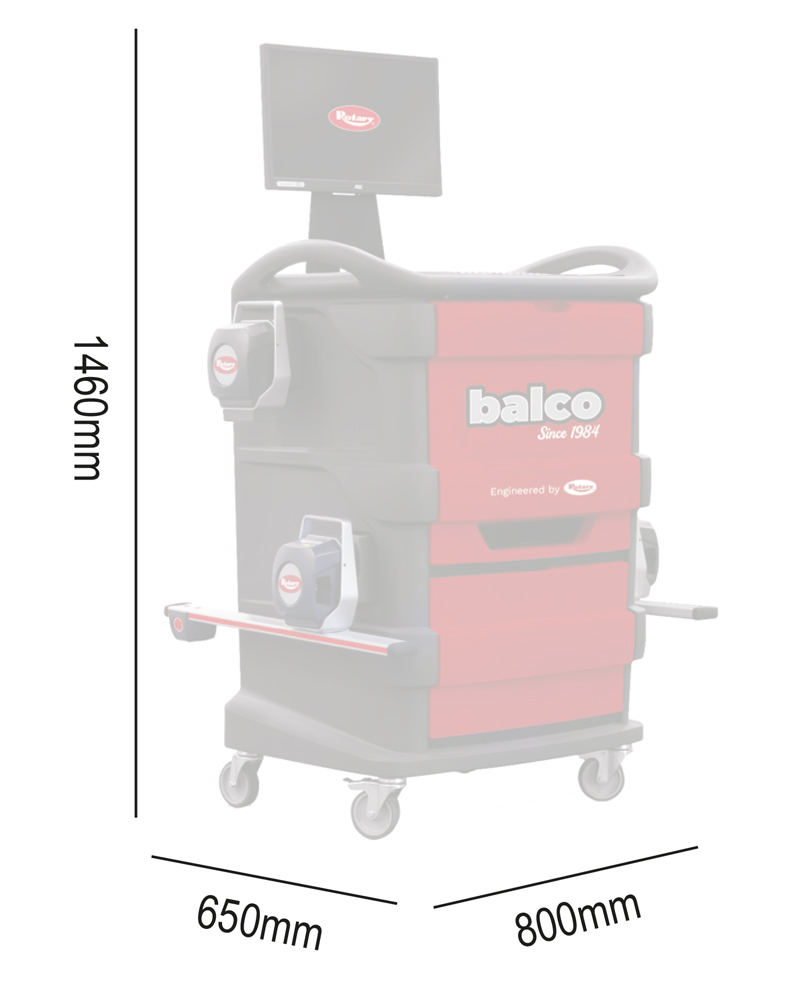 BR1060-dims Balco BR1060 Wheel Aligner