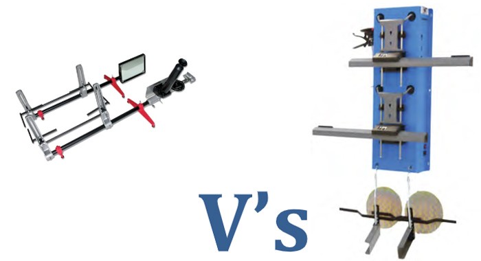 4 Wheel laser alignment equipment vs Optical Gauges equipment