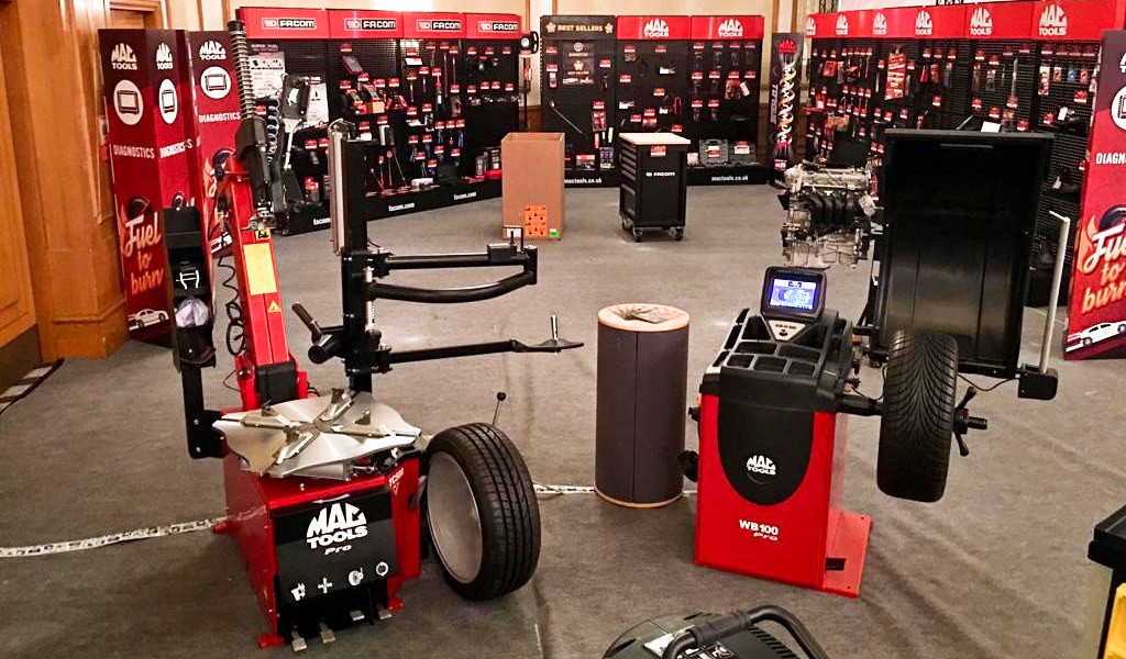 Garage Equipment line up from Mac Tools, supplied by Hofmann Megaplan