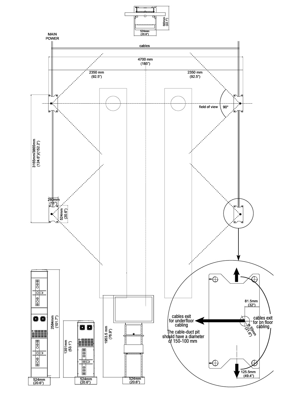 megaline-OPTUS-dims-web megaline OPTUS Next Generation Wheel Alignment