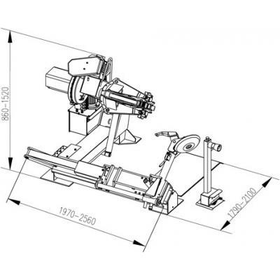 megamount-752-Dimensions velomount 752 Tyre Changer