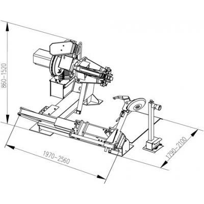 megamount-752-Dimensions  megamount 752 Tyre Changer
