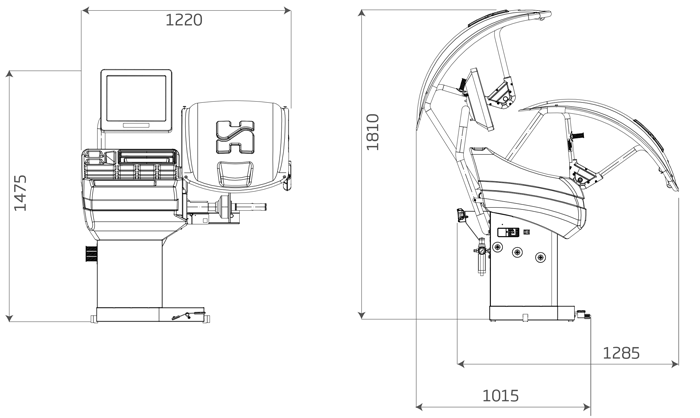 megaspin-FastTouch-Dims megaspin Fast Touch Wheel Balancer